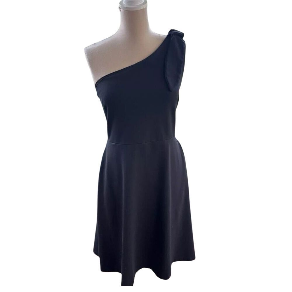 Banana Republic Knot One Shoulder Dress Party Cocktail Little Black Dress LBD 12
